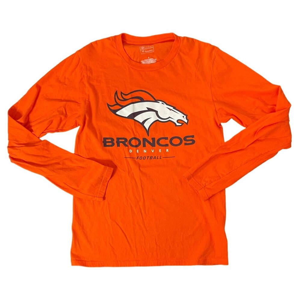 Denver Broncos NFL Pro Line Fanatics Long Sleeve T-Shirt Mens Small Orange Crush